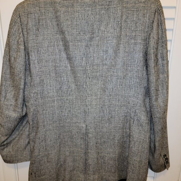 Burberry Men's Blazer - Black/White Pattern - Measurements in Description - Picture 6 of 6